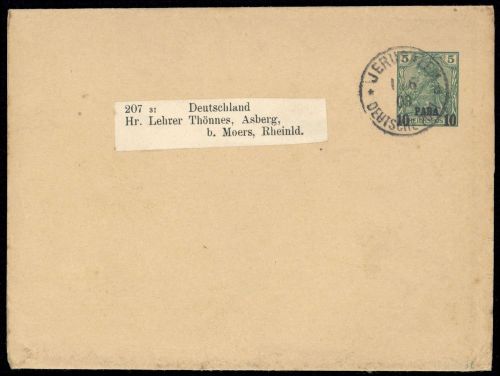 1903, Deutsche Auslandspost Türkei, S 3, Brief