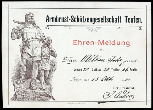 1901, Schweiz, Brief