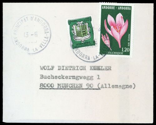 1982, Andorra Französische Post, 164, 268, Brief