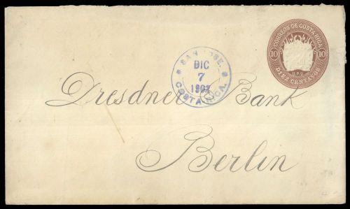 1890, Costa Rica, U 4 I, Brief
