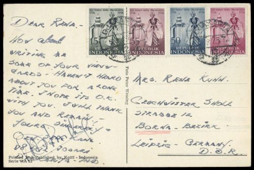 1956, Indonesien, 186-89, Brief