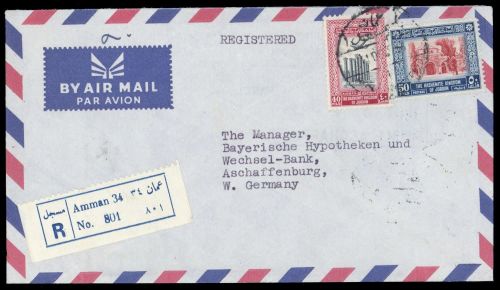 1955, Jordanien, 325, 336, Brief