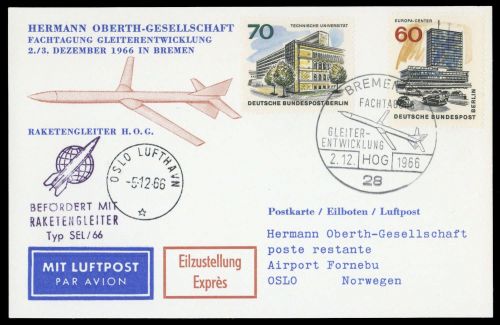 1966, Bundesrepublik Deutschland, Berlin 260 - 61, Brief