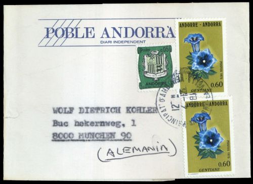 1981, Andorra Französische Post, 164, 266 (2), Brief