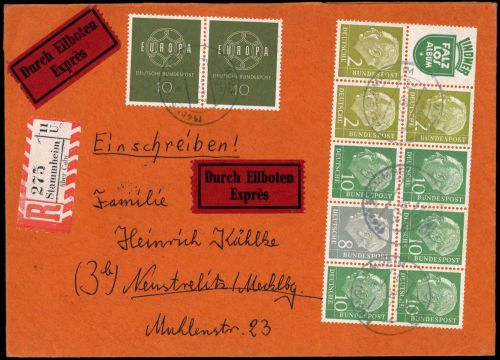 1956, Bundesrepublik Deutschland, P So , Brief