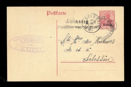 1917, Deutsche Besetzung I. WK Etappengebiet West, P 3, Brief