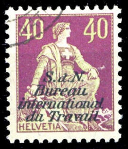 1924, Schweiz Internationale Arbeitsamt BIT, 19 x, cto