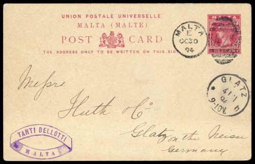 1894, Malta, P 1, Brief