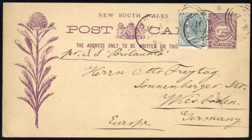 1888, Neusuedwales, P 6 b u.a., Brief