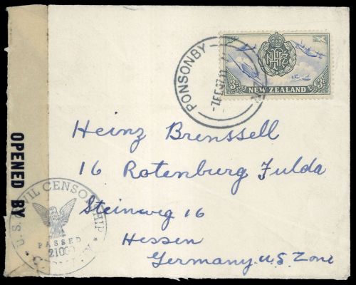 1946, Neuseeland, 286, Brief