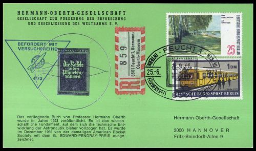 1972, Bundesrepublik Deutschland, Berlin 384 u.a., Brief