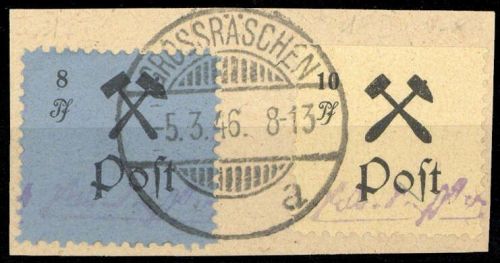 1945, Deutsche Lokalausgabe Grossräschen, 18 III, 17 I, Briefst.