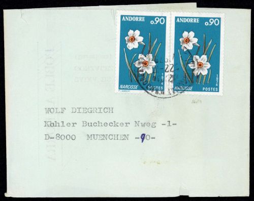 1979, Andorra Französische Post, 257 (2), Brief