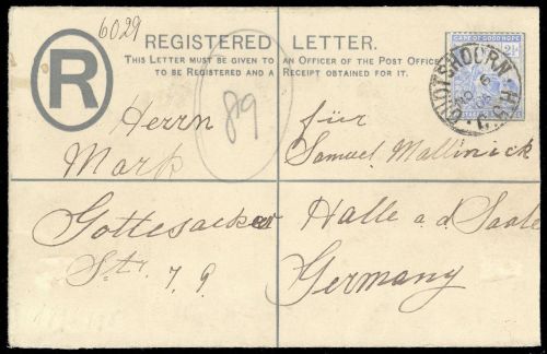 1896, Kap der Guten Hoffnung, 45, EU 4 B, Brief