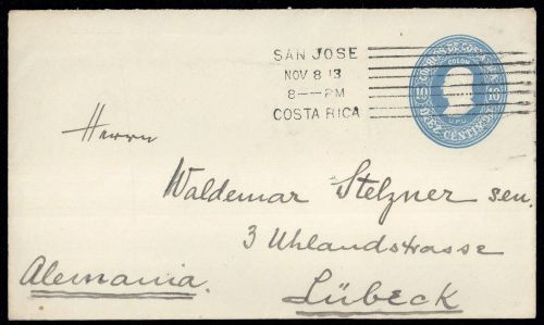 1911, Costa Rica, U 10, Brief
