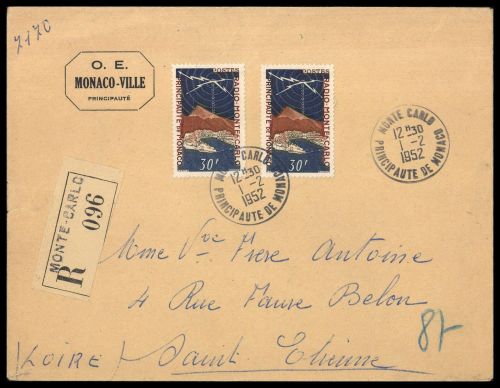 1952, Monaco, 250 (2), Brief