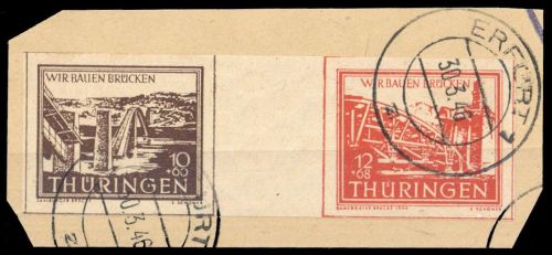 1946, SBZ Thüringen, W Zd 1 ET, Briefst.