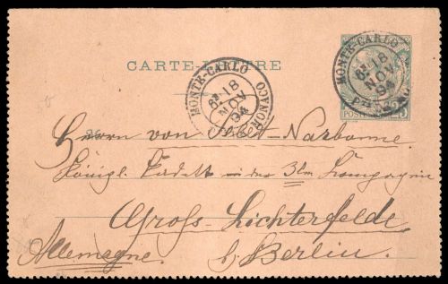 1904, Monaco, K 5, Brief