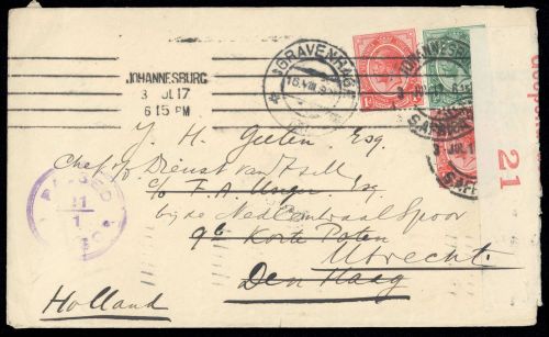 1913, Südafrika, 2, 3 (2), Brief
