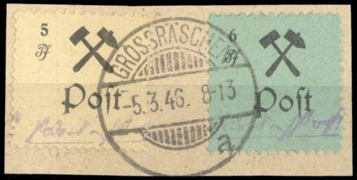 1945, Deutsche Lokalausgabe Grossräschen, 15 II, 16 I, Briefst.