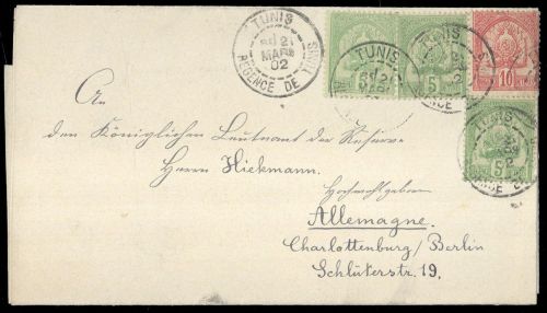 1899, Tunesien, 18 (3), 20, Brief