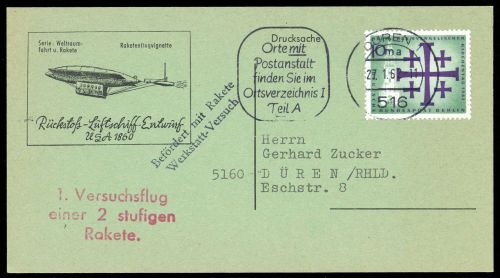 1962, Bundesrepublik Deutschland, Berlin 215, Brief