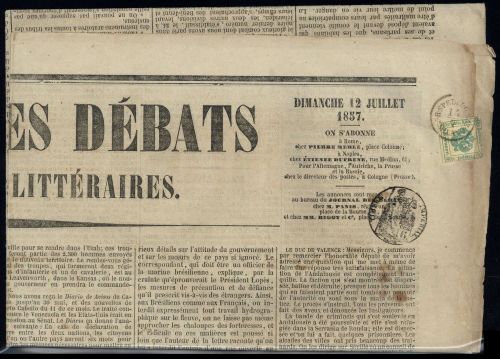 1853, Österreich Zeitungsstempelmarken, Z 1 II