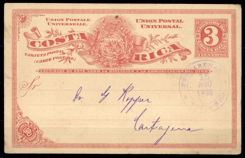 1890, Costa Rica, P 4, Brief