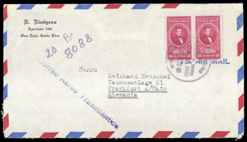 1945, Costa Rica, 318 (2), Brief