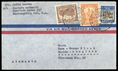 1932, Kolumbien, 323, 368 u.a., Brief