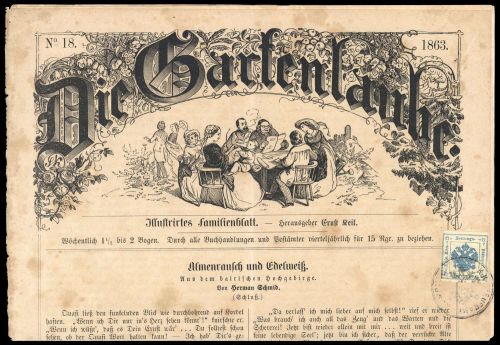 1858, Österreich Zeitungsstempelmarken, Z 2 X