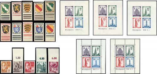 Französische Zone Allgemeine Ausgabe, 1-57 u.a., **