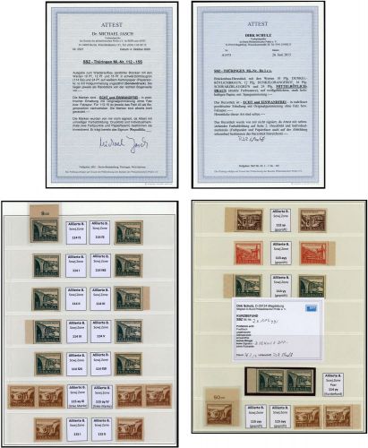 SBZ Thüringen, 112-115 u.a., **