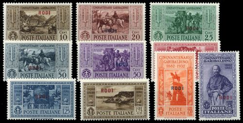 1932, Ägaeische Inseln, 88-97 X, **