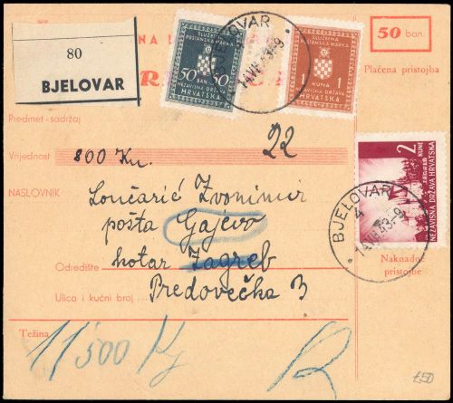 1943, Kroatien, 52u u.a.