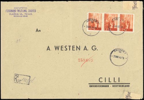 1942, Kroatien, 58u, Brief