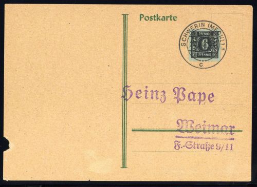 1945, SBZ Mecklenburg Vorpommern, 8 x, Brief