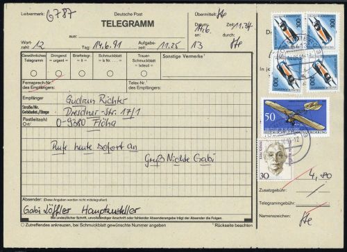 1991, Bundesrepublik Deutschland, Brief