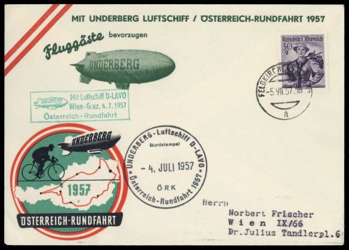 1957, Österreich, 905 u.a., Brief