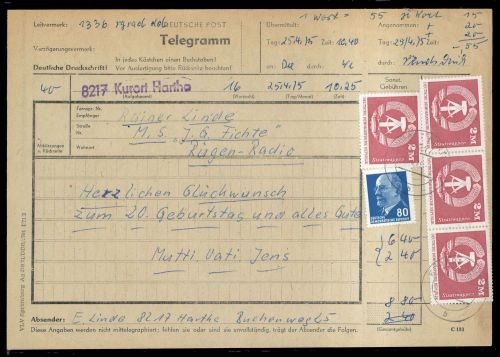 1975, DDR, 1900 (4) u.a., Brief