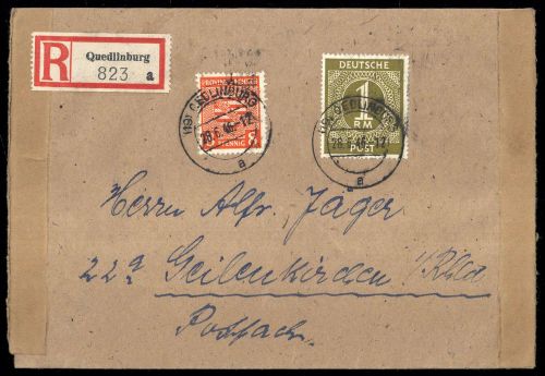 1945, SBZ Provinz Sachsen, 76 Y u.a., Brief