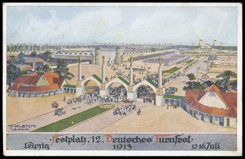 1913, Sport u. Spiel,Turnen,Turnfeste, Brief