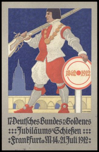 1912, Sport u. Spiel,Schiesssport,Bundesschiessen, Brief