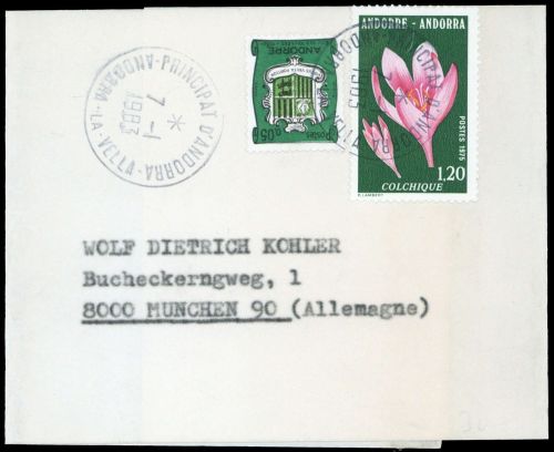 1983, Andorra Französische Post, 164, 268, Brief