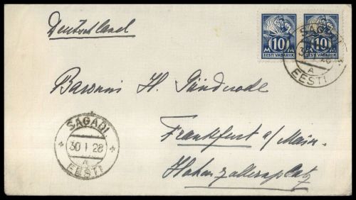 1928, Estland, 39 A (2), Brief