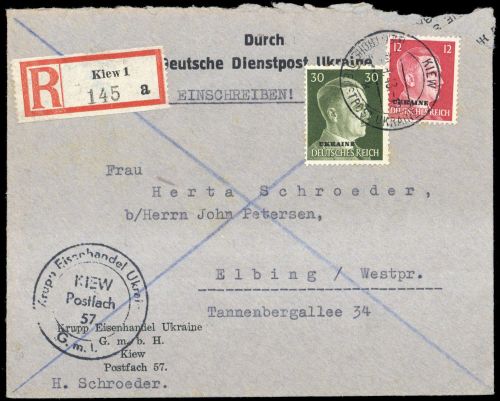 1943, Deutsche Besetzung II. WK Ukraine, 8, 14, Brief