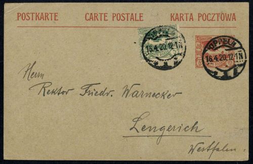 1920, Oberschlesien, P 3, 15, Brief
