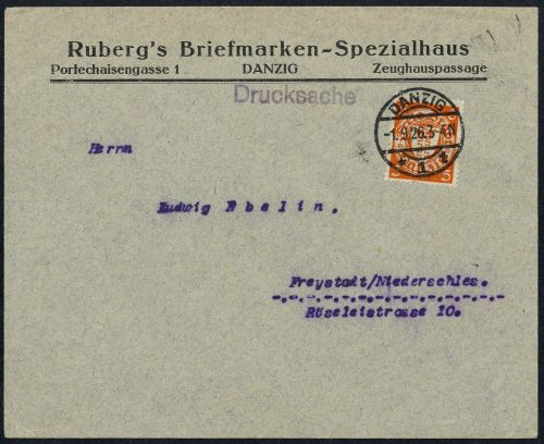 1926, Danzig, 193 x b, Brief