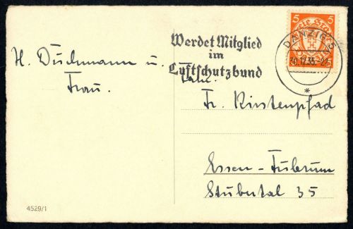 1935, Danzig, 193 b, Brief