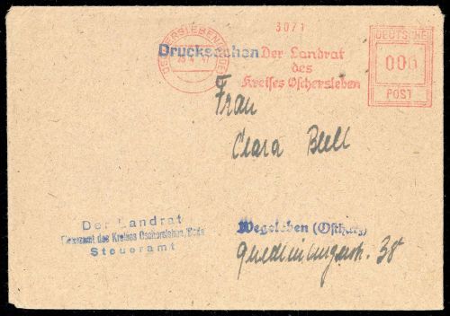 1947, SBZ Bundesland Sachsen, Brief